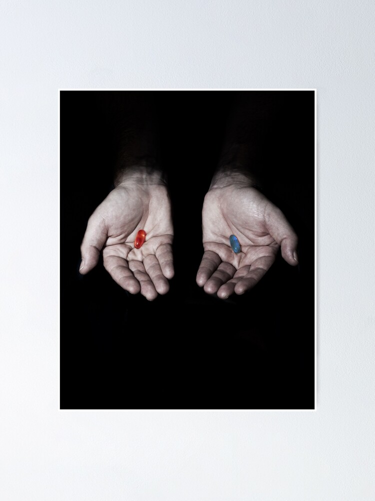 The Matrix Red Pill Or Blue Pill Poster By Ez2love Redbubble