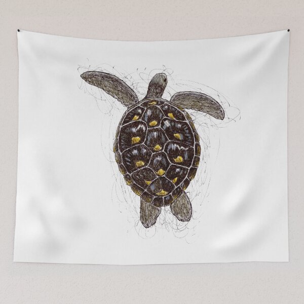 Item preview, Sea Turtle From Above Scribble designed and sold by ArtyOrca.