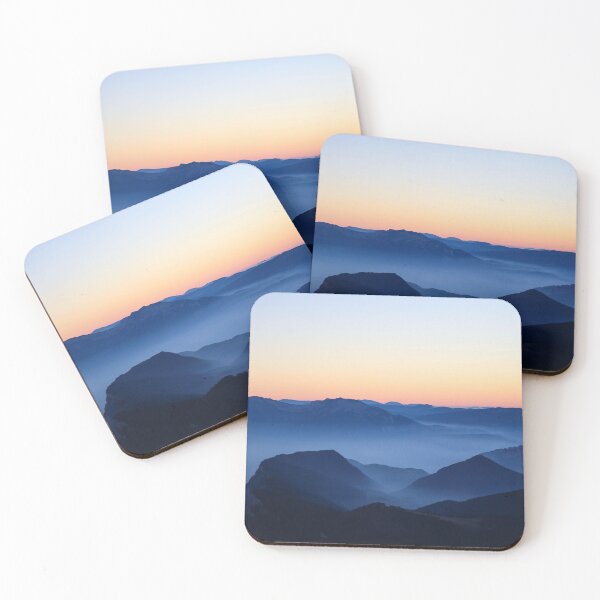 Item preview, Dreamy Blue Sunset Mountains designed and sold by newburyboutique.