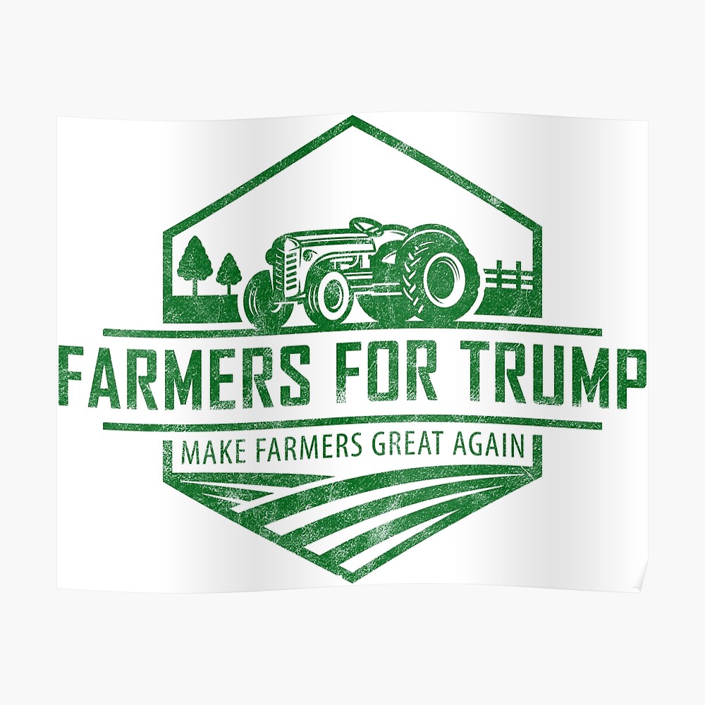 TRUMP 2020 STICKER MAKE FARMING GREAT AGAIN TRACTOR AMERICAN FLAG DECAL 