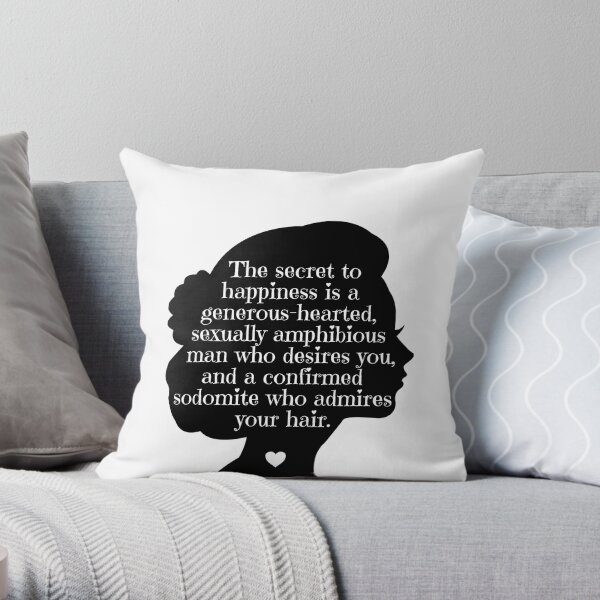 The Secret to Happiness Throw Pillow
