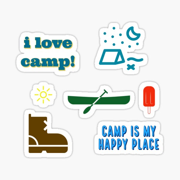 &ldquo;Summer camp sticker pack&rdquo; Sticker by gracef123 | Redbubble