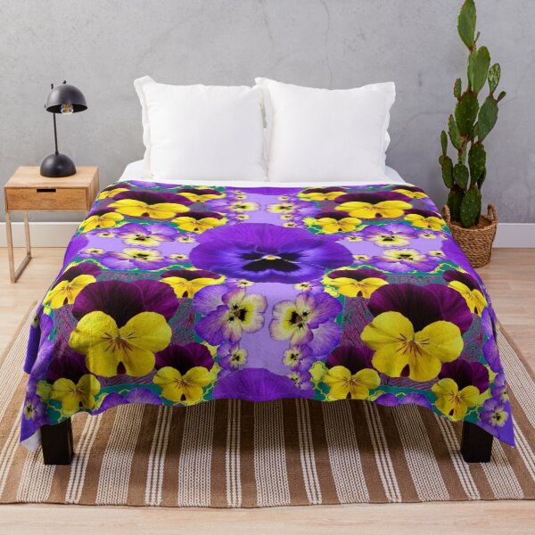 Item preview, AMETHYST PURPLE-YELLOW VIOLAS & PANSIES ART, designed and sold by sharlesart.