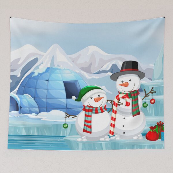 Item preview, Snowmen, Gifts and Igloo designed and sold by pugmom4.