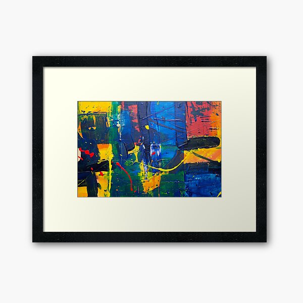 Abstract Painting Colour Splash Framed Art Print