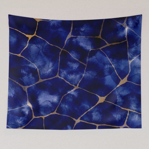 Item preview, Kintsugi Watercolor Marbled Gold Art designed and sold by coldgrey2.