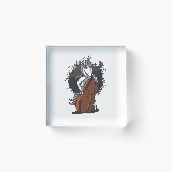 Item preview, Unicorn plays double bass music designed and sold by Dibbelchen.