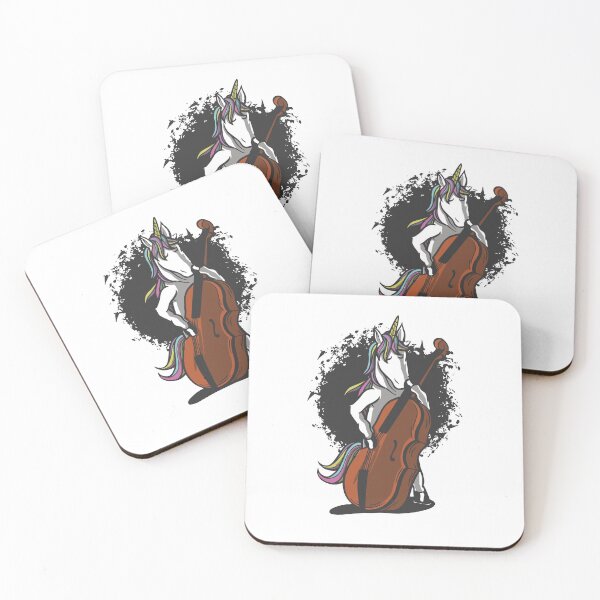 Item preview, Unicorn plays double bass music designed and sold by Dibbelchen.
