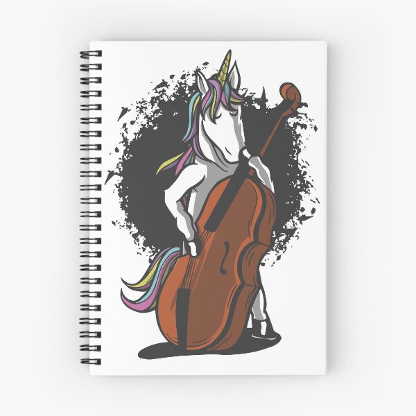 Item preview, Unicorn plays double bass music designed and sold by Dibbelchen.
