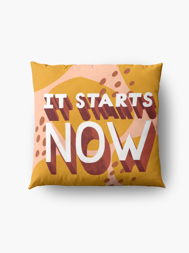 Alternate view of It Starts Now Floor Pillow