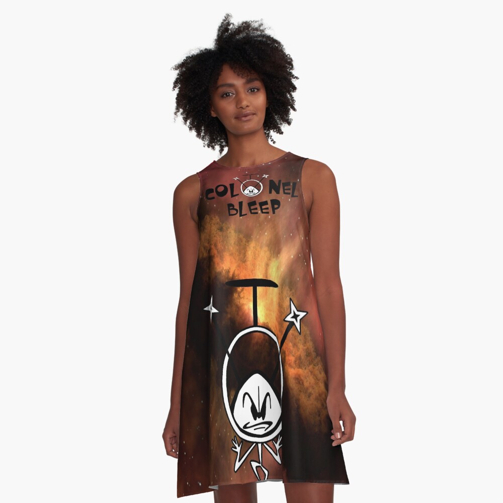 Colonel Bleep in the Cosmos ! A-Line Dress