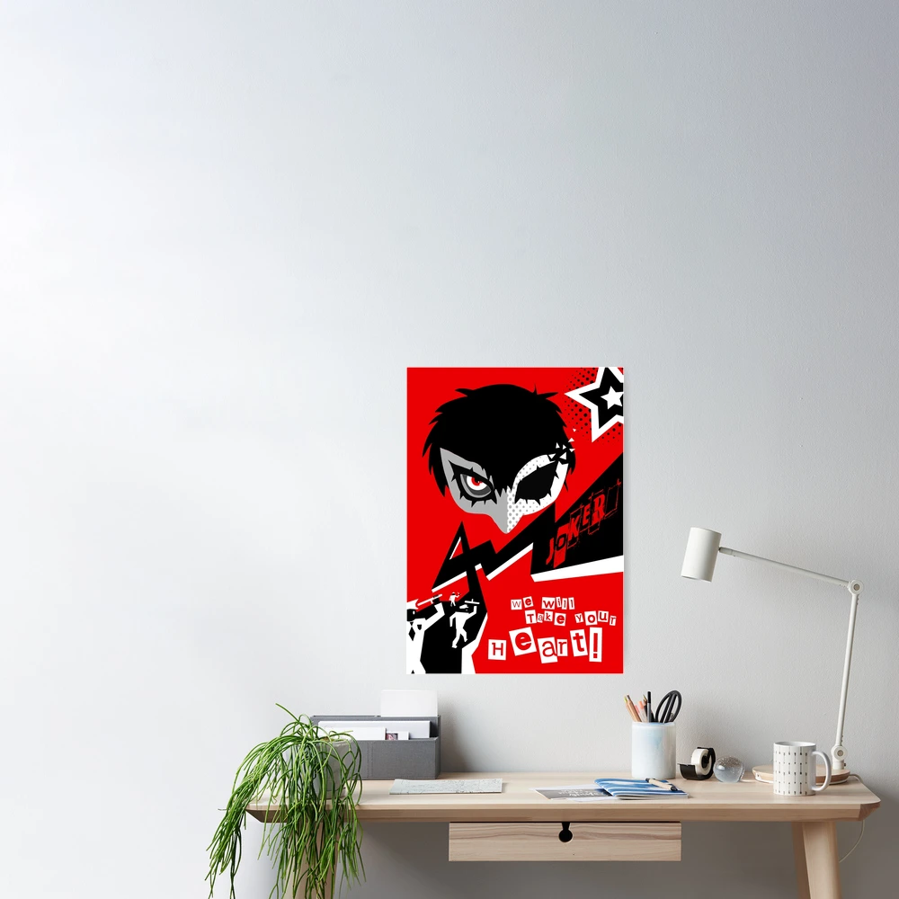 JOKER PERSONA 5' Poster, picture, metal print, paint by black kizz