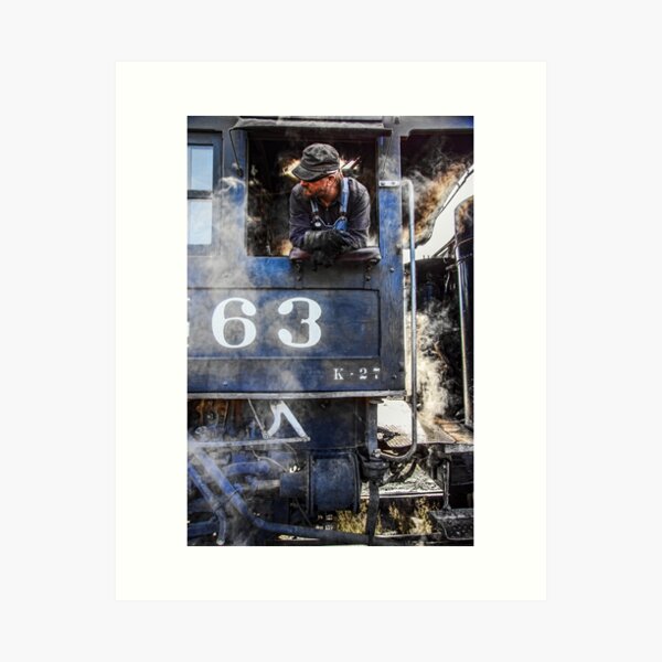 Item preview, USA. Colorado. Steamy Train. Railway worker. designed and sold by vadim19.