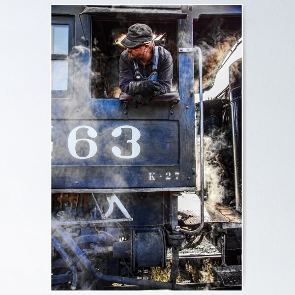 Item preview, USA. Colorado. Steamy Train. Railway worker. designed and sold by vadim19.
