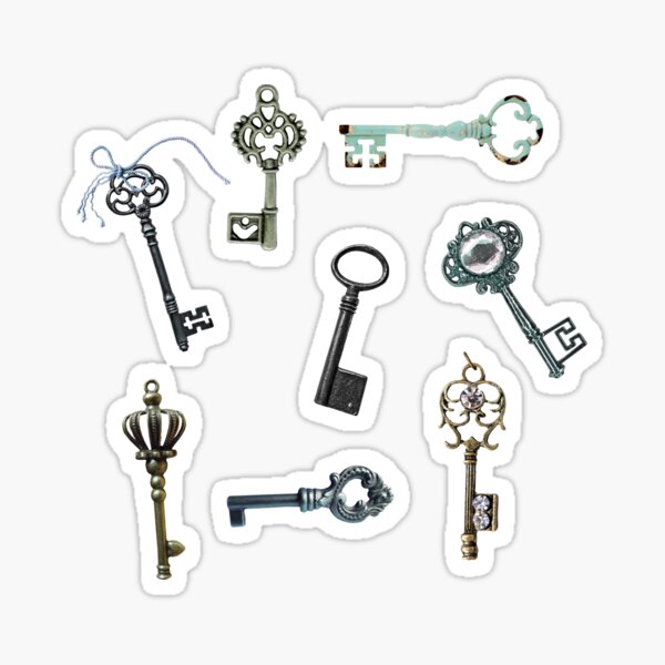 Vintage Keys Steampunk Theme Sticker