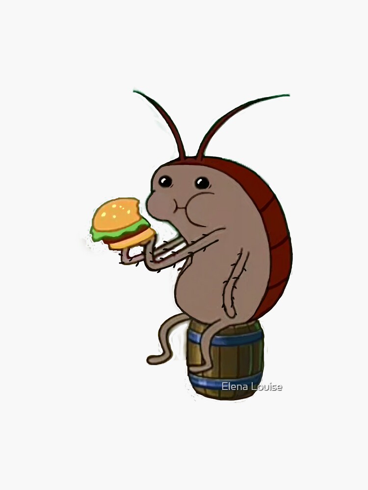 Spongebob Cockroach Eating Krabby Patty Sticker Spong - vrogue.co