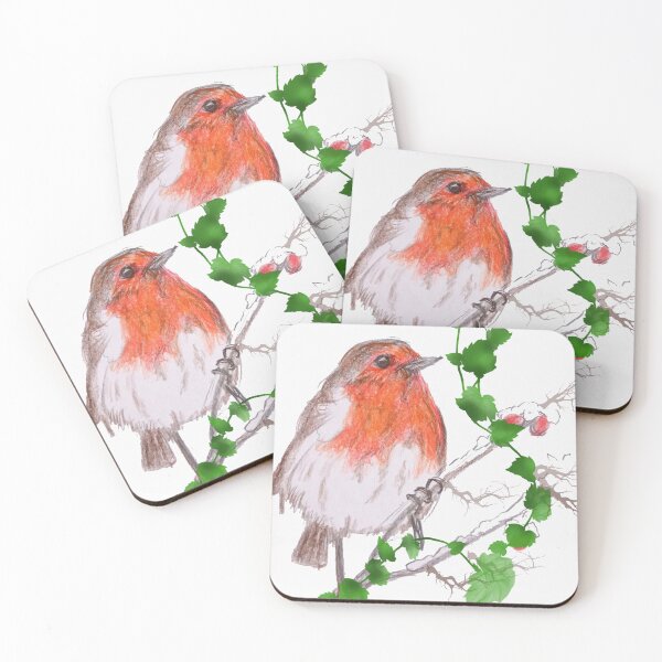 Item preview, Christmas robin card designed and sold by FerretSteph.