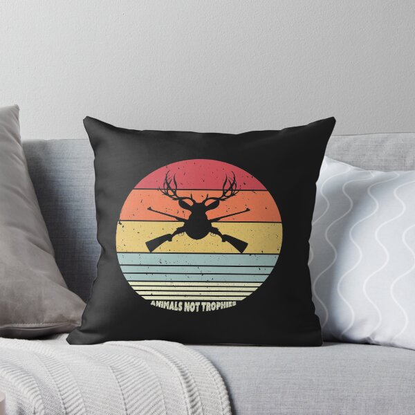 Item preview, Anti Hunting Product. Retro Style Animals Not Trophies Print designed and sold by PackAPunch.