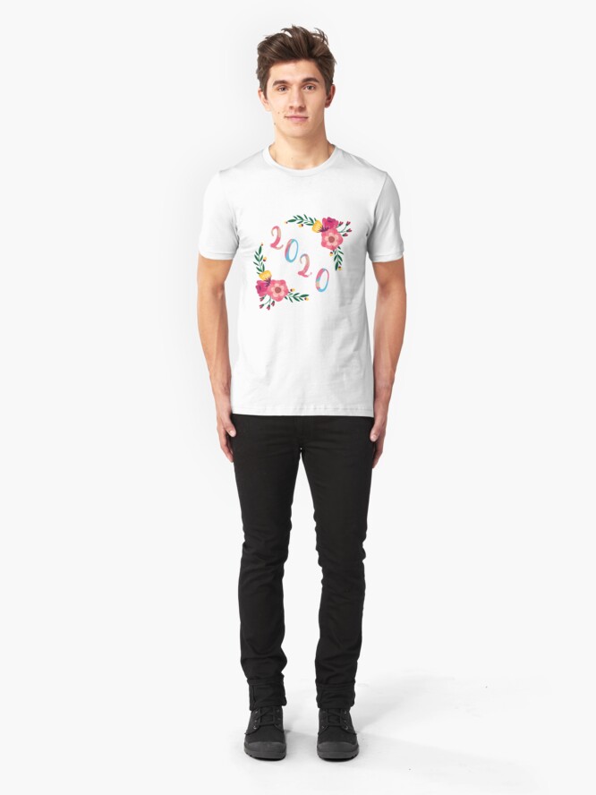 Alternate view of Happy New Year 2020 Slim Fit T-Shirt