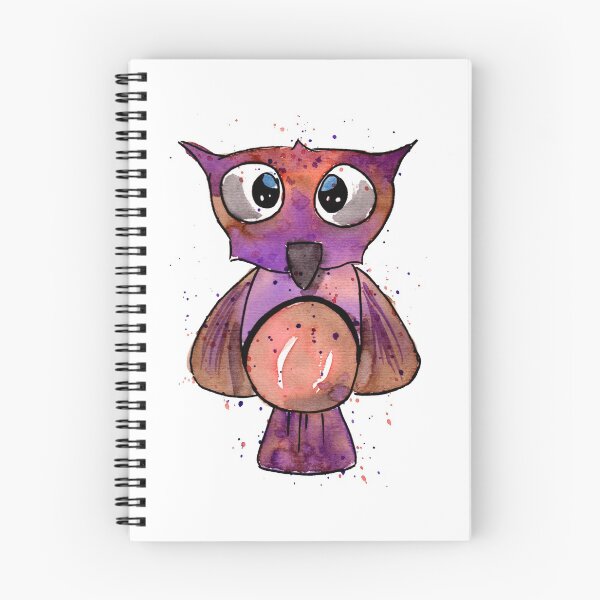 Item preview, Purple Owl Watercolor designed and sold by Sebastian Grafmann.