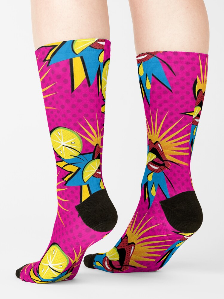 Alternate view of Sour Citrus Splash Pop Art Socks