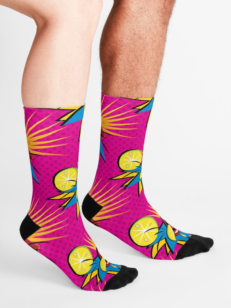 Alternate view of Sour Citrus Splash Pop Art Socks