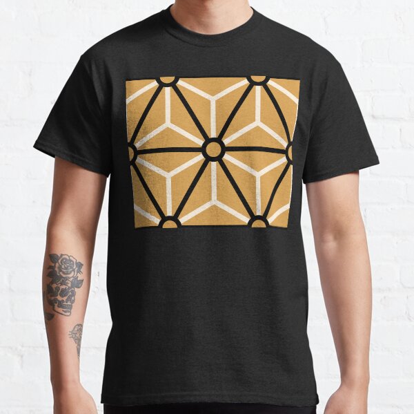 Geometric Pattern: Art Deco Star: Black/Cream/Gold Classic T-Shirt