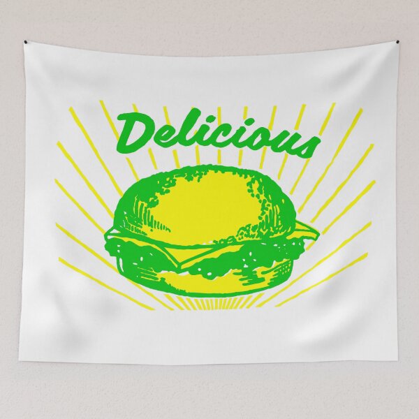 Item preview, Delicious Burger Green and Yellow designed and sold by shtem.
