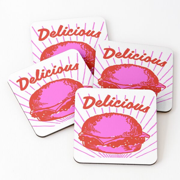 Item preview, Delicious Burger Pink and Red designed and sold by shtem.