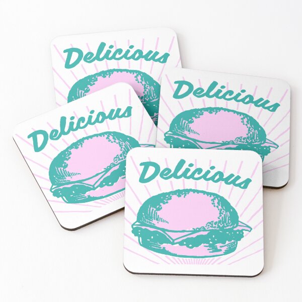 Item preview, Delicious Burger Pink and Turquoise  designed and sold by shtem.