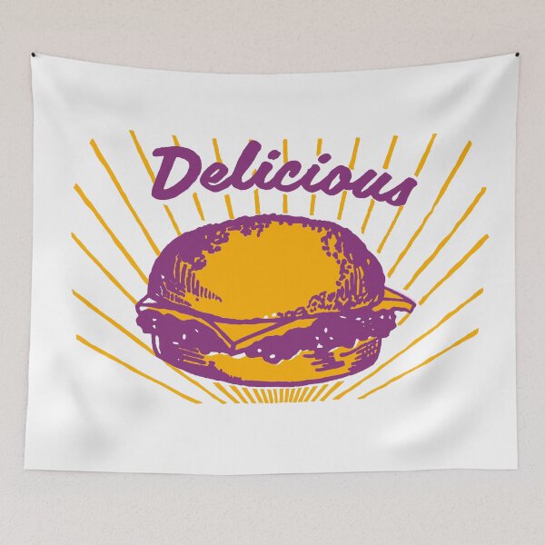 Item preview, Delicious Burger Orange and Purple designed and sold by shtem.