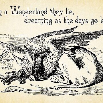 Citation Alice au pays des merveilles - Au pays des merveilles, ils mentent  - Citation Griffon - 0156 | Carnet, حجم الصورة 360x360