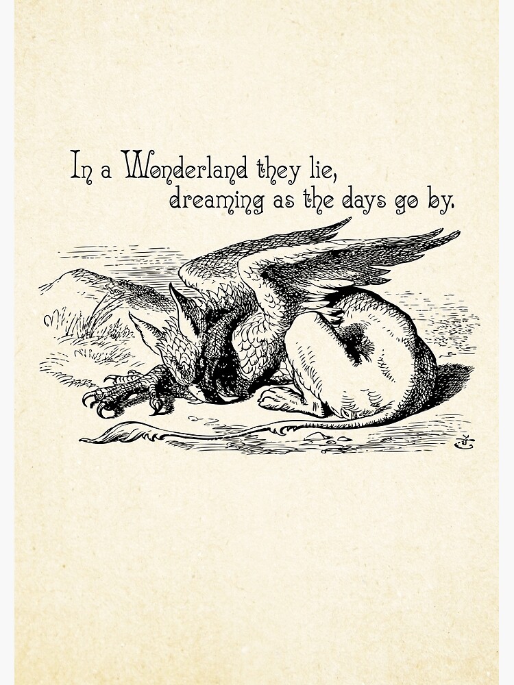 Citation Alice au pays des merveilles - Au pays des merveilles, ils mentent  - Citation Griffon - 0156 | Carnet, حجم الصورة 750x1000