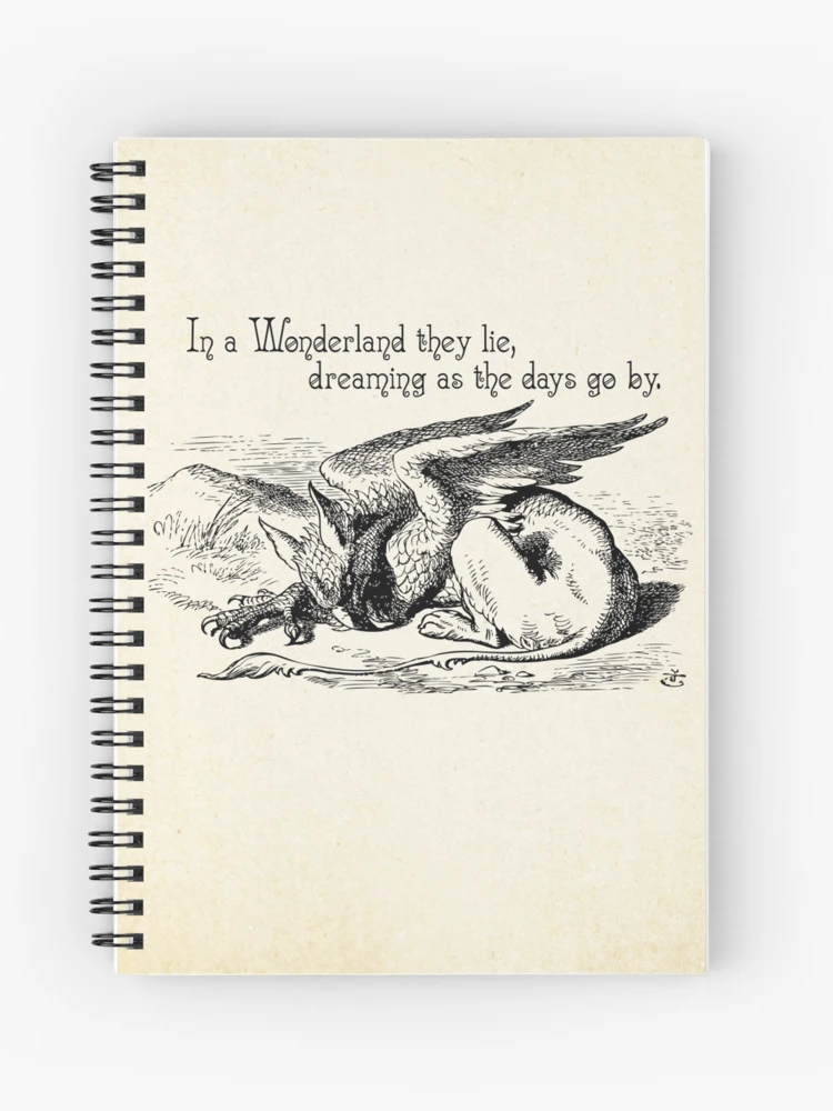 Carnet for Sale avec l'œuvre « Citation Alice au pays des merveilles ..., حجم الصورة 750x1000
