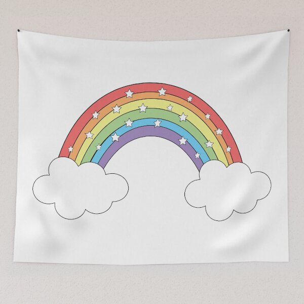 Item preview, Pastel Rainbow And Stars on Cloud 9 designed and sold by blissery.