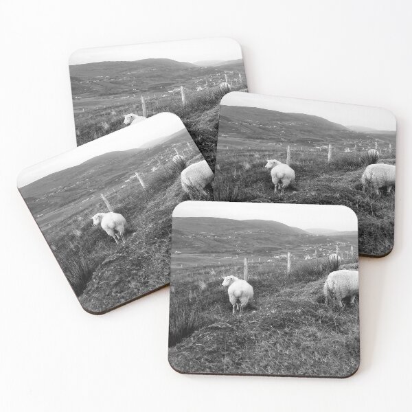 Item preview, Sheep Grazing - Glencolmcille in BW designed and sold by Lexa Harpell.