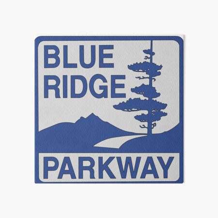 Dark Blue Blue Ridge Parkway Sign Art Board Print By Eileenmm Redbubble