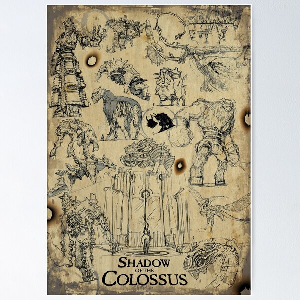 bribase shop Shadow of The Colossus Poster 36 inch x 24 inch / 20 inch x 13  inch: Posters & Prints 