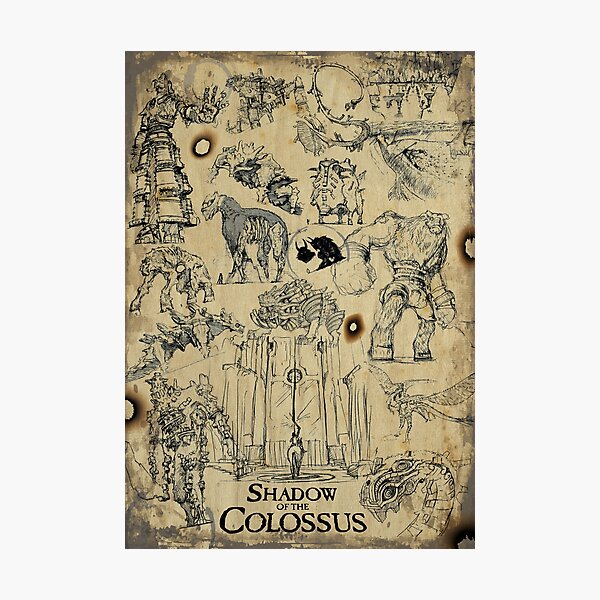 Item preview, Shadow of the Colossus - sketch poster designed and sold by Paulina Medina.
