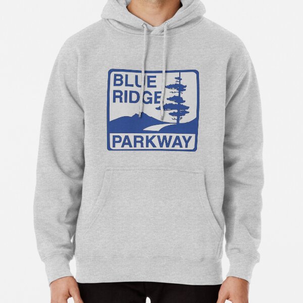 dark blue "Blue Ridge Parkway" sign Pullover Hoodie