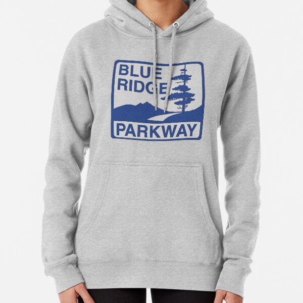 dark blue "Blue Ridge Parkway" sign Pullover Hoodie