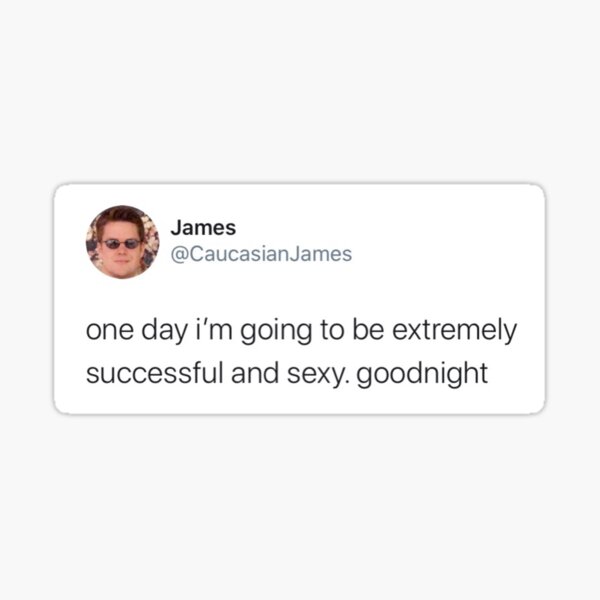 Caucasian James Tweet Sticker