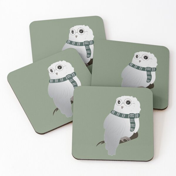 Item preview, White Owl with Green Scarf designed and sold by ReyCapitan.