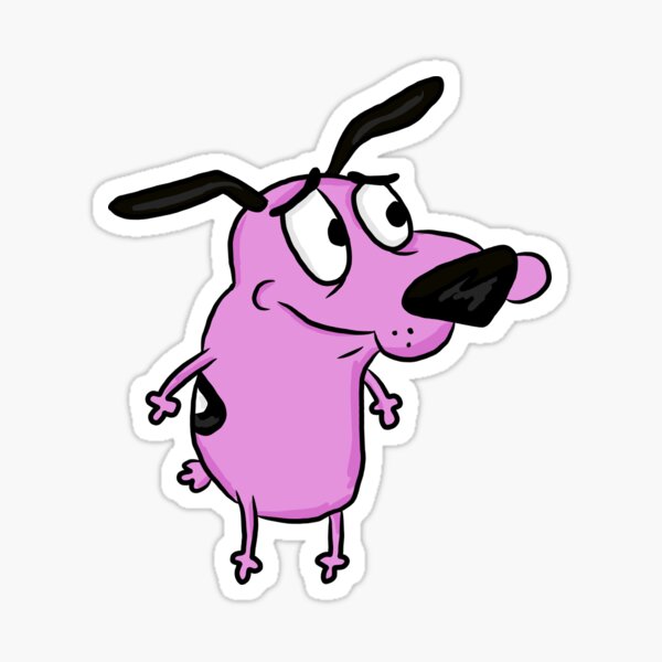 Coraje el perro cobarde Pegatina