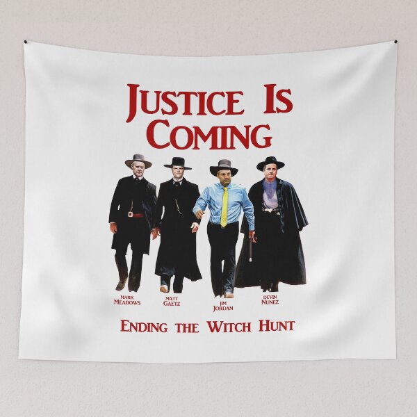 Item preview, Justice Is Coming Ending the Witch Hunt Jim Jordan & others designed and sold by yourtrumpshop.
