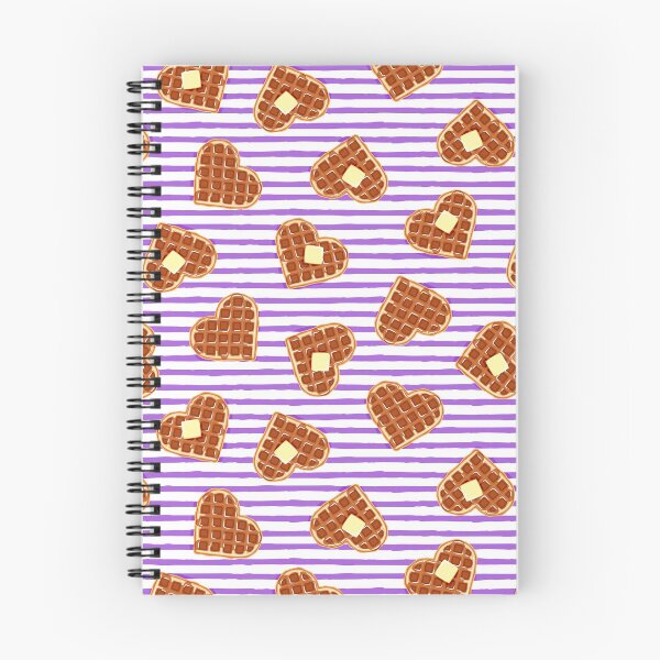Item preview, heart shaped waffles - purple stripes designed and sold by littlearrow.