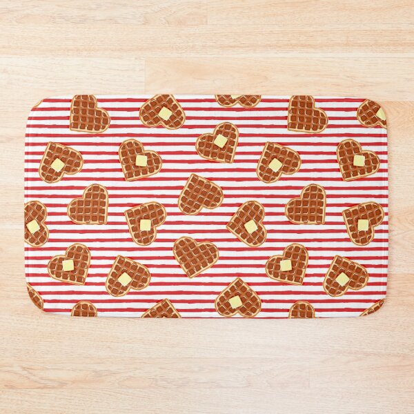 Item preview, Copy of heart shaped waffles - red stripes designed and sold by littlearrow.