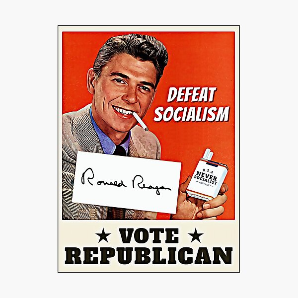 Ronald Reagan Defeat Socialism Vote Republican Photographic Print