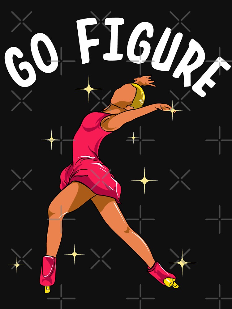 Thumbnail 7 of 7, Essential T-Shirt, Go Figure - Ice Skater Figure - Figure Skater designed and sold by Nzgiftsandmore.