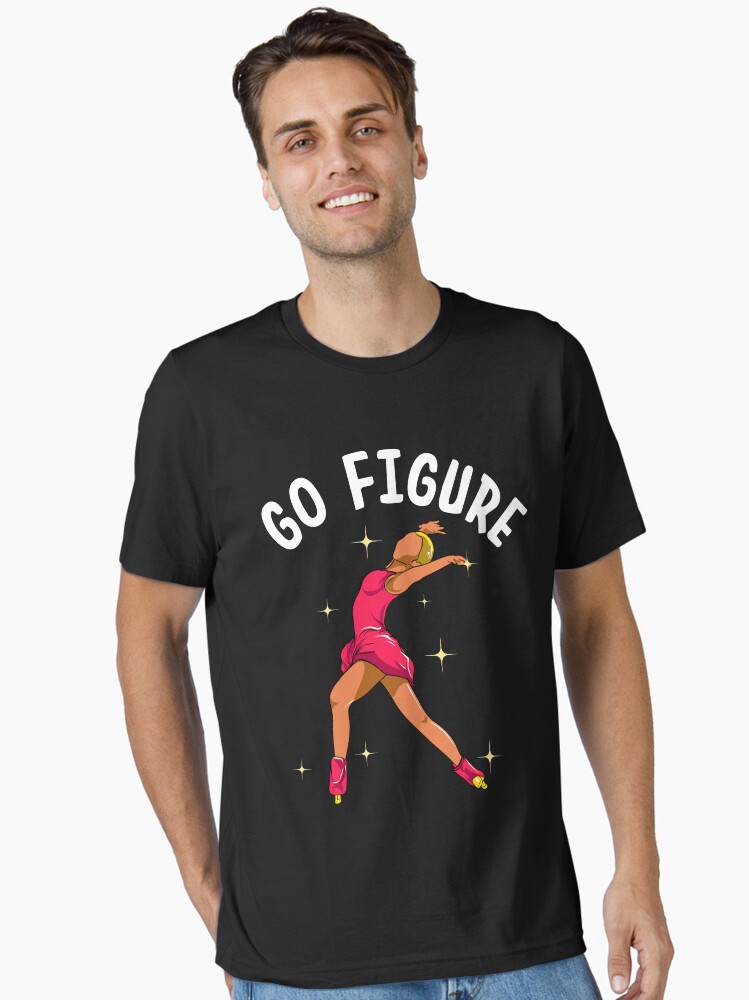 Thumbnail 2 of 7, Essential T-Shirt, Go Figure - Ice Skater Figure - Figure Skater designed and sold by Nzgiftsandmore.